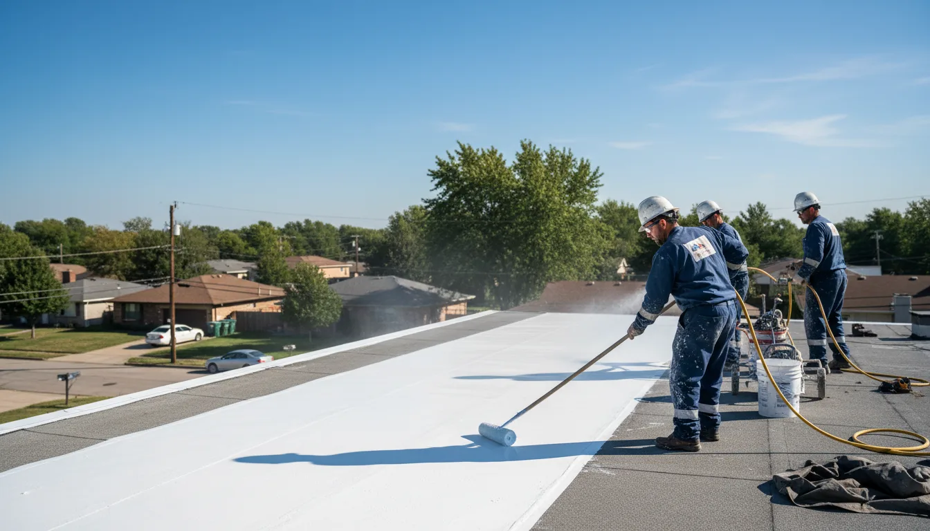 Commercial roof coating in Indianola, IL near me
